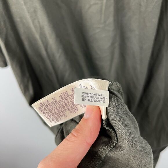 Tommy Bahama Embellished Dark Green L/S Swing Dress XS - Picture 4 of 6